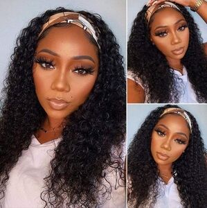 18 Inch Deep Wave Headband Wig